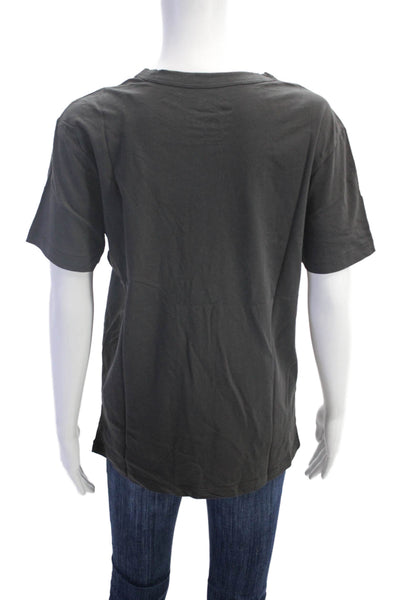Chaser Womens Short Sleeves Tee Shirt Gray Cotton Size Extra Extra Large