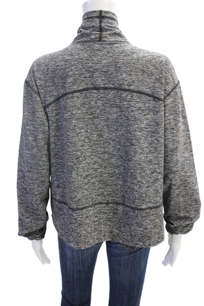 Lululemon Womens Heathered Cowl Neck Long Sleeve Activewear Top Gray Size 10
