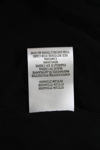Z Supply Womens Sequin Round Neck Long Sleeve Cropped Blouse Top Black Size M
