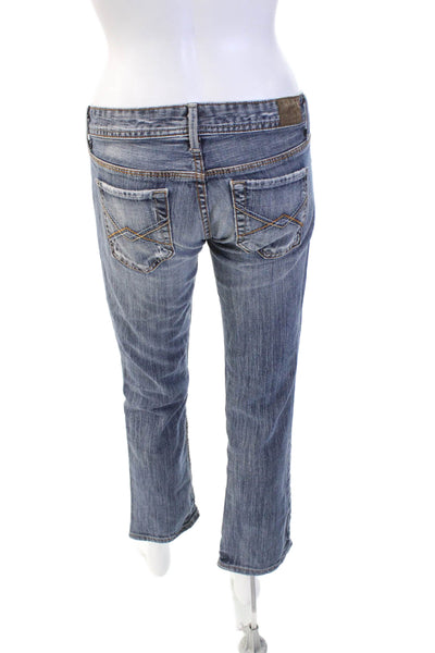 AX Armani Exchange Womens Cotton Denim Low-Rise Bootcut Jeans Blue Size 4