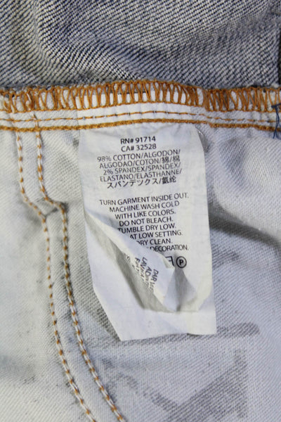 AX Armani Exchange Womens Cotton Denim Low-Rise Bootcut Jeans Blue Size 4
