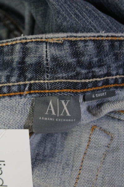 AX Armani Exchange Womens Cotton Denim Low-Rise Bootcut Jeans Blue Size 4