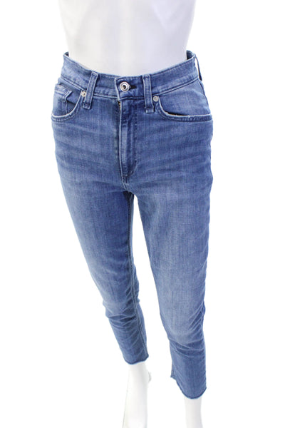 AX Armani Exchange Womens Cotton Denim Low-Rise Bootcut Jeans Blue Size 4