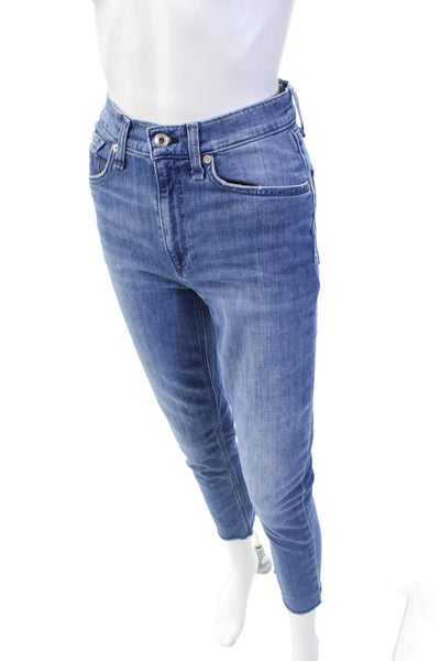 AX Armani Exchange Womens Cotton Denim Low-Rise Bootcut Jeans Blue Size 4