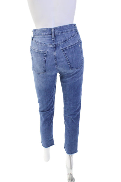 Rag & Bone Womens Cotton Denim Medium Wash Mid-Rise Skinny Jeans Blue Size 25
