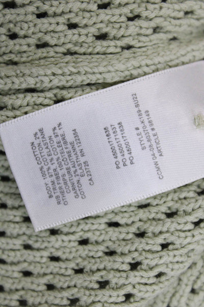 Wilfred Womens Sleeveless V Neck Open Knit Side Slit Dress Green Medium
