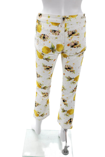Pilcro and the Letterpress Anthropologie Womens Floral Jeans White Size 25