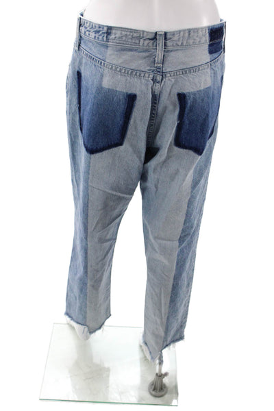 AG Adriano Goldschmied Womens Cotton Striped Light Wash Jeans Blue Size 30
