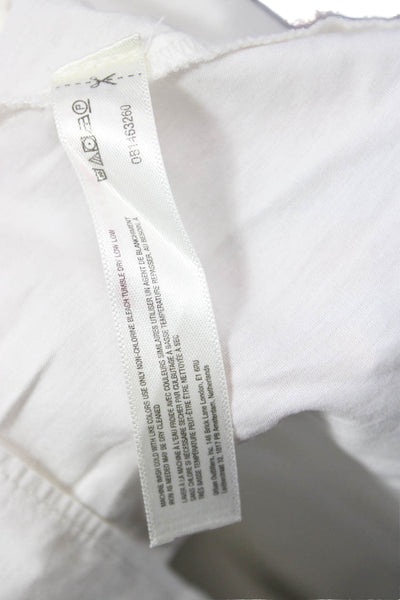 Free People Womens Cotton Drawstring Stretch A-Line Mini Skirt White Size S