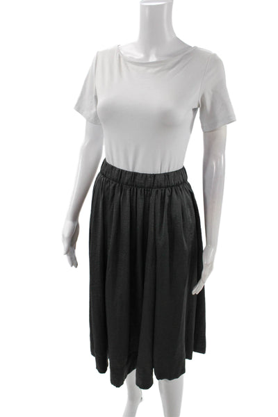 Philosophy By Republic Womens Stretch A-Line Knee Length Skirt Gray Size XS
