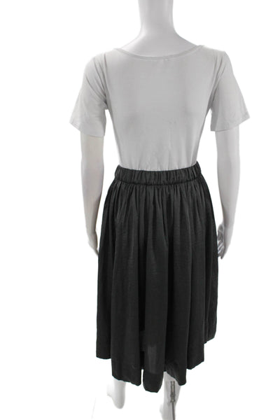 Philosophy By Republic Womens Stretch A-Line Knee Length Skirt Gray Size XS