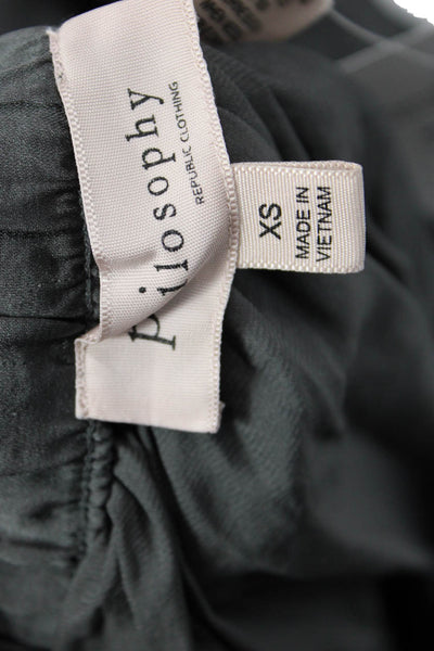 Philosophy By Republic Womens Stretch A-Line Knee Length Skirt Gray Size XS