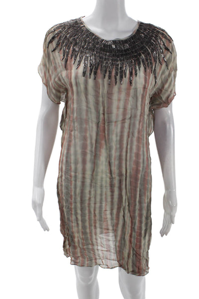 Velvet by Graham & Spencer Womens Tie-Dye Sleeveless Mini Dress Gray Size XS