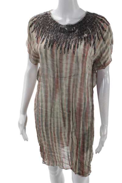 Velvet by Graham & Spencer Womens Tie-Dye Sleeveless Mini Dress Gray Size XS