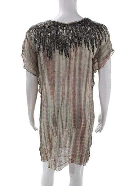 Velvet by Graham & Spencer Womens Tie-Dye Sleeveless Mini Dress Gray Size XS