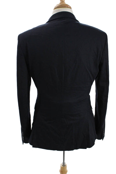 Zara Man Mens Two-Buttoned Long Sleeve Collared Blazer Blue Size 40