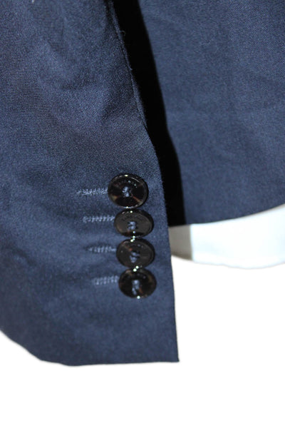Zara Man Mens Two-Buttoned Long Sleeve Collared Blazer Blue Size 40
