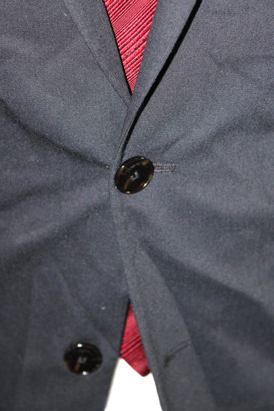 Zara Man Mens Two-Buttoned Long Sleeve Collared Blazer Blue Size 40