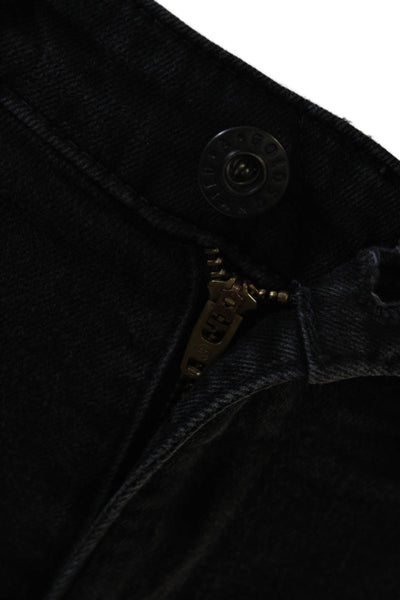AG Adriano Goldschmied Womens The Jodi Crop Flare Leg Jeans Black Size 23