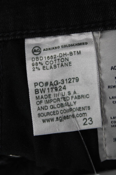 AG Adriano Goldschmied Womens The Jodi Crop Flare Leg Jeans Black Size 23