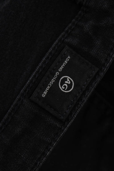 AG Adriano Goldschmied Womens The Jodi Crop Flare Leg Jeans Black Size 23