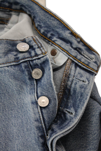Reformation Womens Cotton Straight Leg Button Fly Denim Jeans Blue Size 25