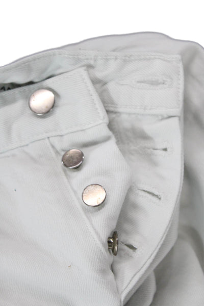 J Brand Womens Cotton Mid Rise Straight Leg Zip Fly Denim Jeans White Size 23