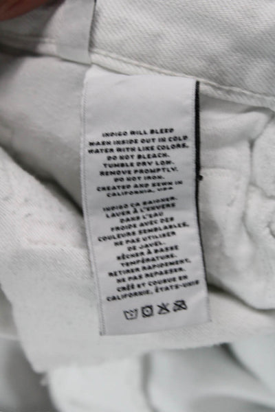 J Brand Womens Cotton Mid Rise Straight Leg Zip Fly Denim Jeans White Size 23