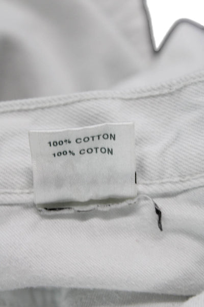 J Brand Womens Cotton Mid Rise Straight Leg Zip Fly Denim Jeans White Size 23