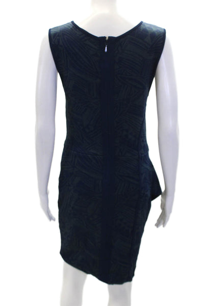 Cut25 Womens Geometric Sleeveless Knee Length Pencil Dress Blue Size M