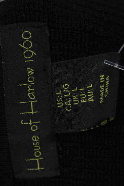 House of Harlow 1960 Womens Sleeveless Scoop Neck Sweater Vest Black Size L