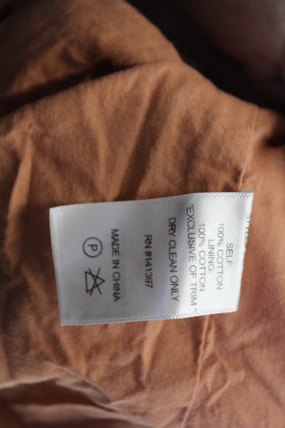 ASTR Womens Cotton Embroidered Tasseled Detail Casual Shorts Brown Size M