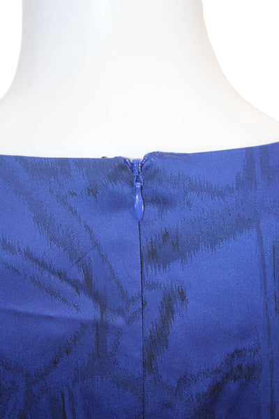 Cynthia Steffe Womens Half Sleeve Round Neck Zippered Mini Dress Blue Size 6