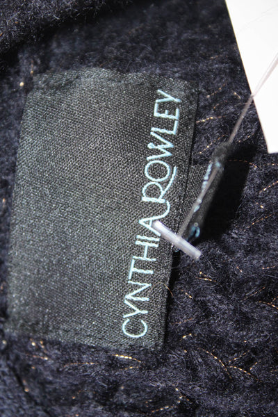 Cynthia Rowley Womens Long Sleeve Crew Neck Pullover Sweater Blue Size M