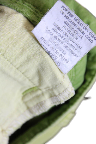 Vince Womens Cotton Zip Button Lined Casual Shorts Lime Green Size 06