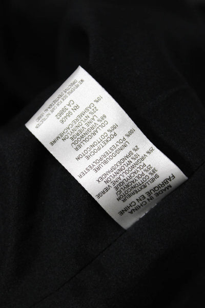 Theory Womens Cotton Blend Collared Long Sleeve Zip Up Jacket Gray Size P