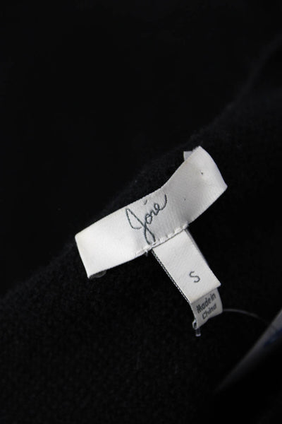 Joie Womens Wool Blend Round Neck 3/4 Sleeve Pullover Sweater Top Black Size S