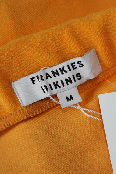 Frankies Bikinis Womens Elastic Waist Contrast Trim Mini Skirt Orange Size M
