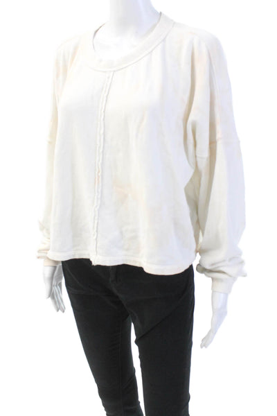 Spiritual Gangster Womens Tie Dye Print Pullover Sweatshirt White Size S
