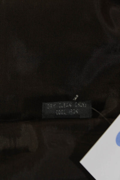 Lafayette 148 New York Womens Knee Length Pencil Skirt Brown Wool Size 0