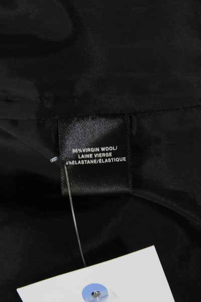 Lafayette 148 New York Womens Knee Length Pencil Skirt Black Wool Size 0