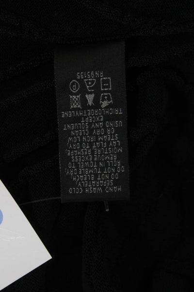 Lafayette 148 New York Womens Short Sleeves Sweater Black Cotton Size Petite