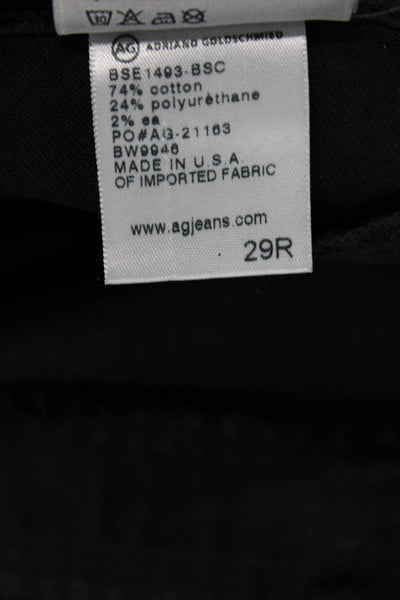 AG Adriano Goldschmied Womens Cotton The Moto Leggings Jeans Black Size 29