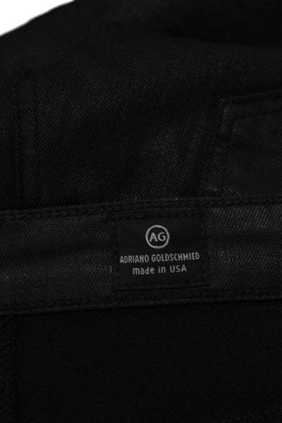 AG Adriano Goldschmied Womens Cotton The Moto Leggings Jeans Black Size 29