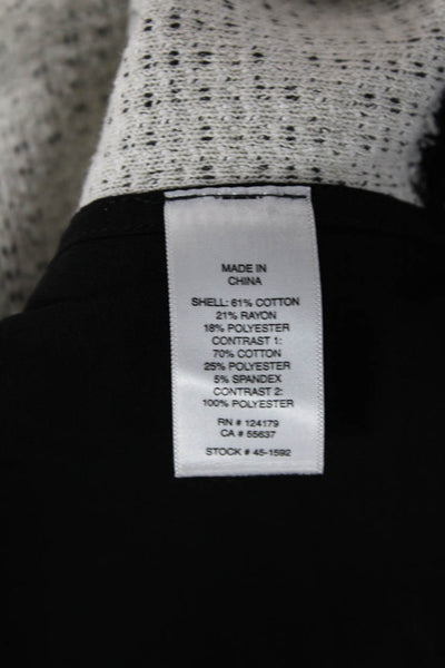 Johnston & Murphy Womens Cotton Woven Print Pullover Sweater White Size M