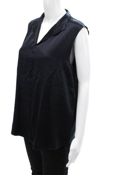 Boss Hugo Boss Womens Sleeveless V-Neck Camisole Blouse Blue Size M