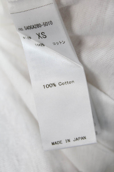 Moussy Womens Crew Neck Short Sleeves Tee Shirt White Cotton Size Extra Small