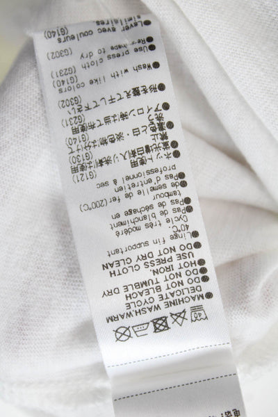 Moussy Womens Crew Neck Short Sleeves Tee Shirt White Cotton Size Extra Small