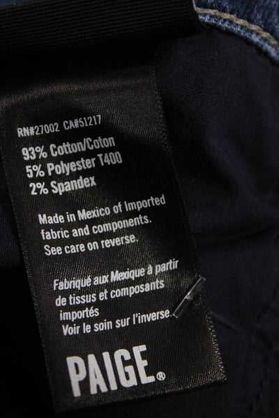 Paige Black Label Womens Skinny Leg Louis Wash Lennox Jeans Blue Cotton Size 33
