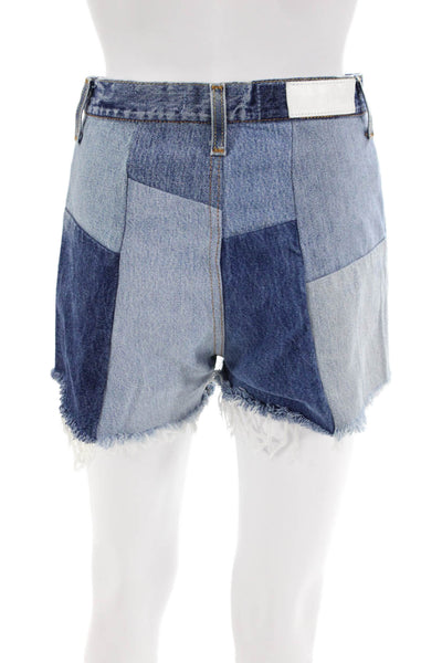 Re/Done Levis Womens Denim high Rise Cut Off Shorts Blue Cotton Size 25